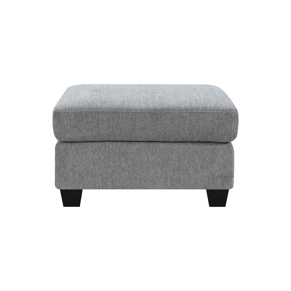 Intercon Furniture - Baldwin Ottoman in Dalton Graphite - SY-OT-BWN30-GPH-C view 1