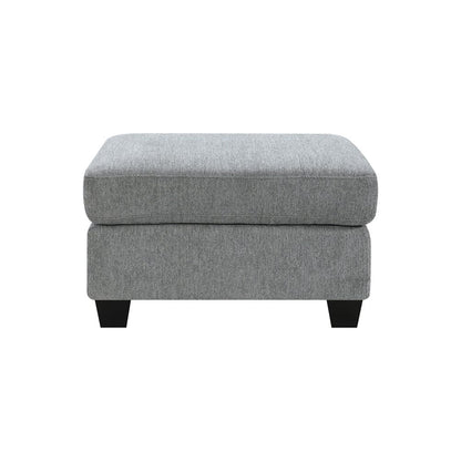 Intercon Furniture - Baldwin Ottoman in Dalton Graphite - SY-OT-BWN30-GPH-C view 1