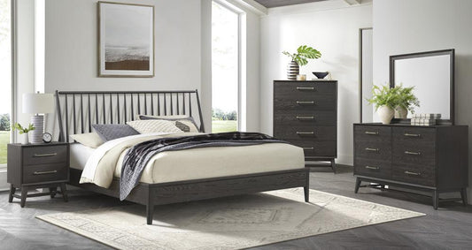 Intercon Furniture - Bayside Completed King Spindle Bed in Black Finish veiw 2