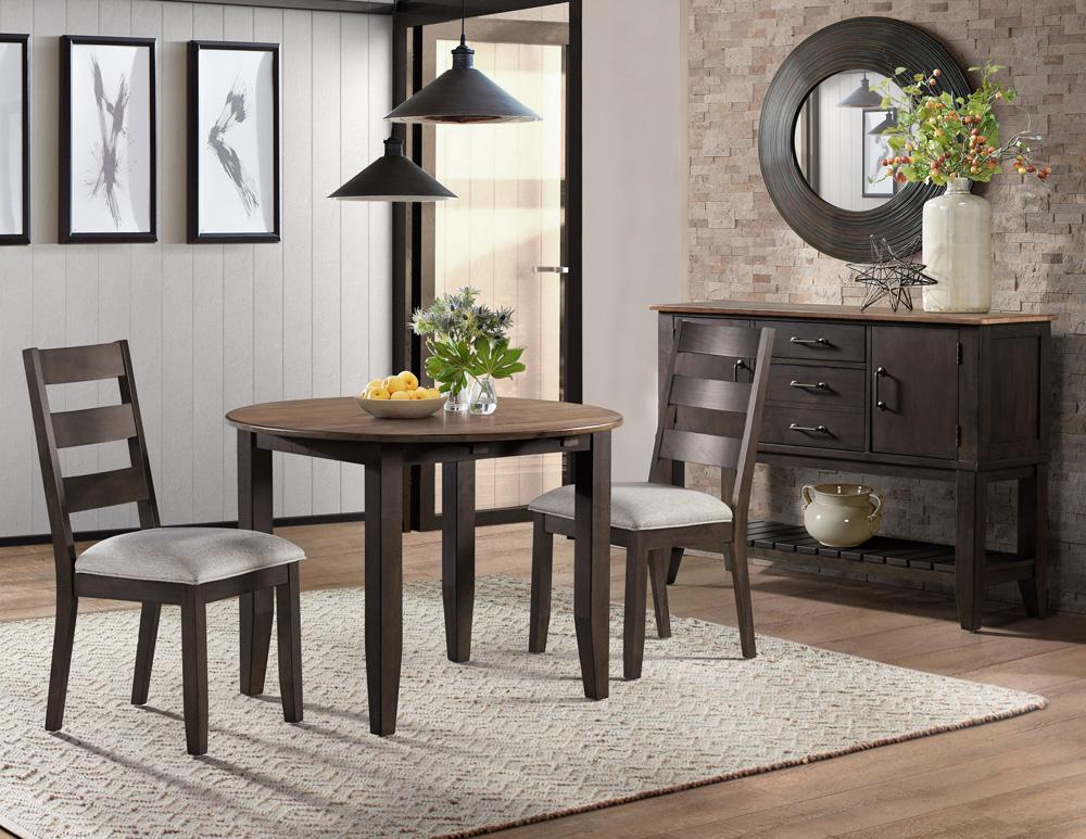 Intercon Furniture - Beacon 42 Round Drop Leaf, 2-7 Lvs - BE-TA-4242D-BWA-C veiw 2