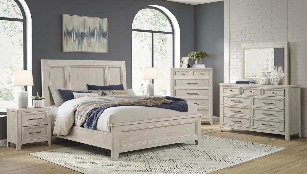 Intercon Furniture - Carlson Completed King Standard Bed in Washed Linen Finish veiw 2