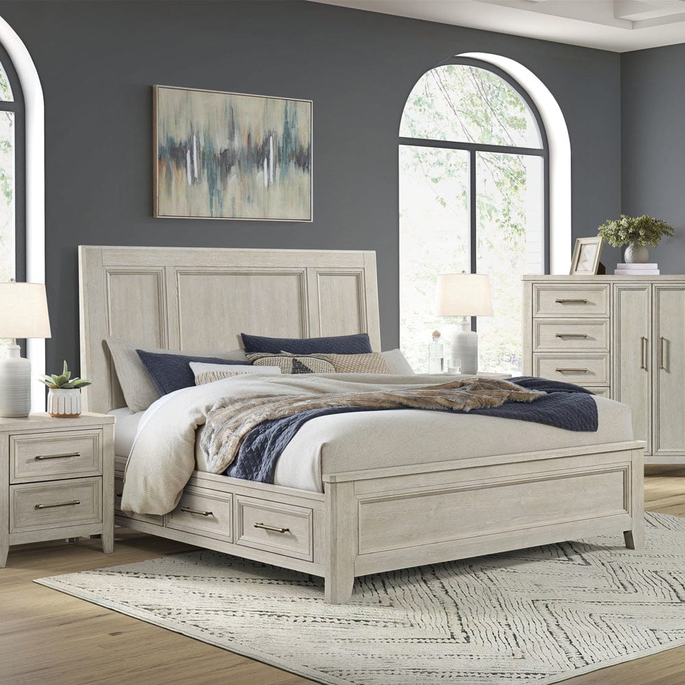 Intercon Furniture - Carlson King Storage Bed in Washed Linen - CR-BR-9765KS-WSL-C view 3