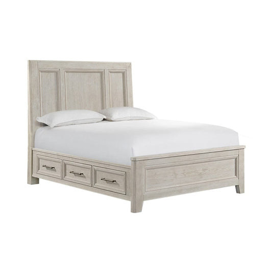 Intercon Furniture - Carlson Queen Storage Bed in Washed Linen - CR-BR-9765QS-WSL-C view 1