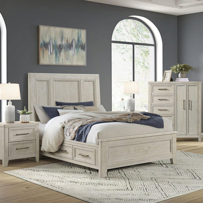 Intercon Furniture - Carlson Queen Storage Bed in Washed Linen - CR-BR-9765QS-WSL-C view 3