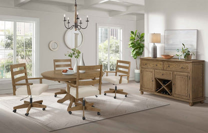 Intercon Furniture - Colonial Oak Game Chair in Weathered Chestnut - CL-CH-2105C-WCT-RTA view 3