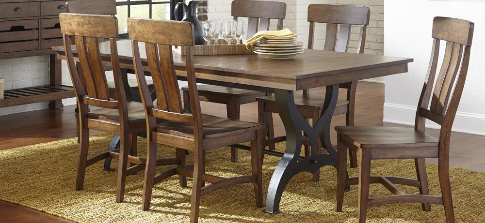 Intercon Furniture - District (The) Industrial Metal Table in Copper Finish veiw 2