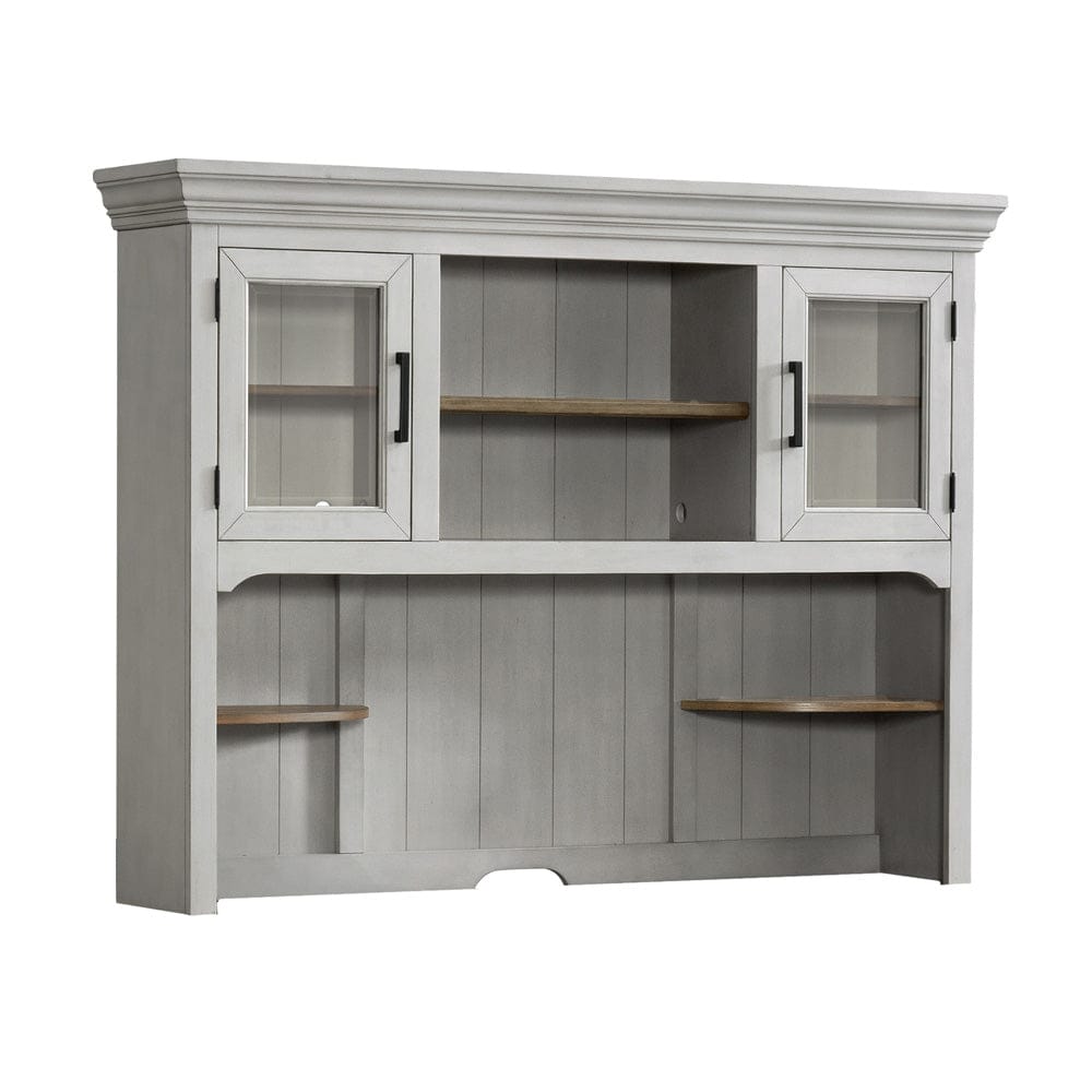 Intercon Furniture - Drake Credenza Hutch in Rustic Gray & French Oak Finish - DK-HO-6852H-RFO-C view 1