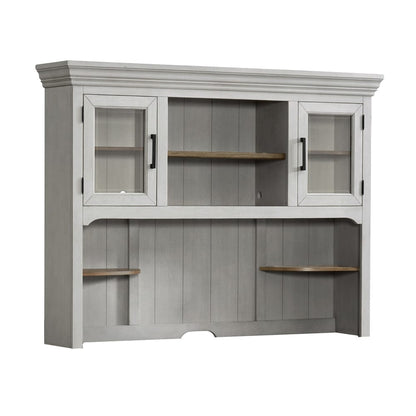 Intercon Furniture - Drake Credenza Hutch in Rustic Gray & French Oak Finish - DK-HO-6852H-RFO-C view 1