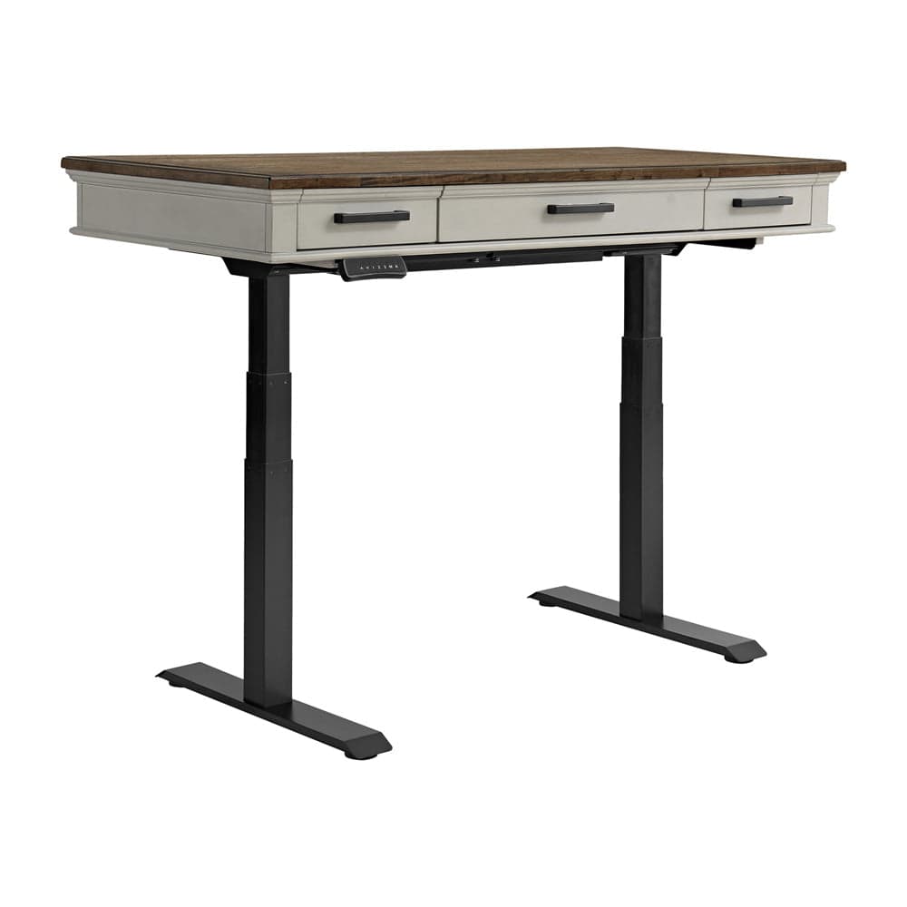 Intercon Furniture - Drake Lift Desk in Rustic Gray & French Oak Finish - DK-HO-6028L-RFO-C view 1