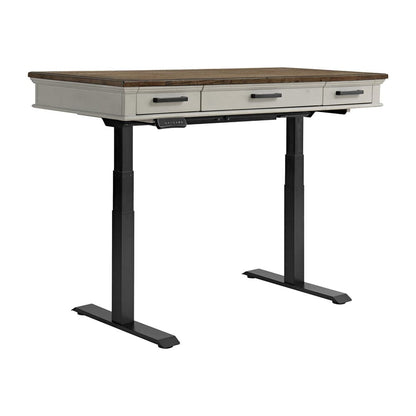 Intercon Furniture - Drake Lift Desk in Rustic Gray & French Oak Finish - DK-HO-6028L-RFO-C view 1