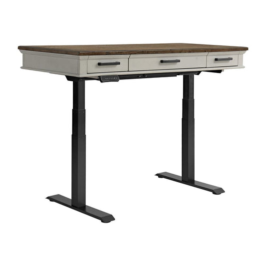 Intercon Furniture - Drake Lift Desk in Rustic Gray & French Oak Finish - DK-HO-6028L-RFO-C view 1