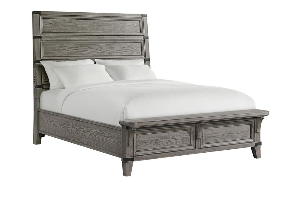 Intercon Furniture - Forge Complete Queen Standard Bed in Brushed Steel Finish veiw 1