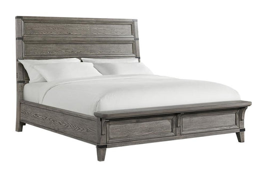 Intercon Furniture - Forge Completed King Standard Bed in Brushed Steel Finish veiw 1