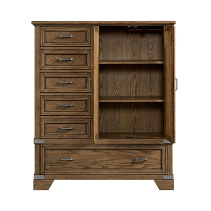 Intercon Furniture - Forge Gentleman's Chest  in Weathered Chestnut - FG-BR-N4907G-WCT-C view 3