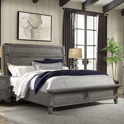 Intercon Furniture - Forge King Bed  in Brushed Steel - FG-BR-4965KB-STE-C view 4