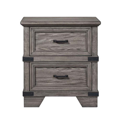 Intercon Furniture - Forge Nightstand  in Brushed Steel - FG-BR-4902-STE-C view 2