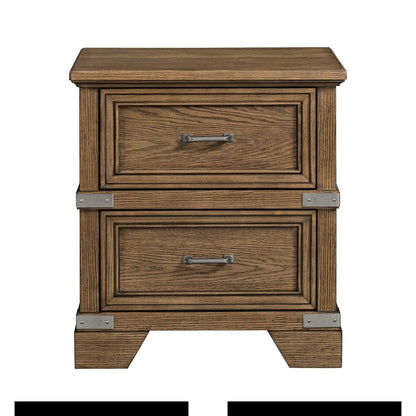 Intercon Furniture - Forge Nightstand  in Weathered Chestnut - FG-BR-4902-WCT-C view 2