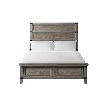 Intercon Furniture - Forge Queen Bed  in Brushed Steel - FG-BR-4965QB-STE-C view 2