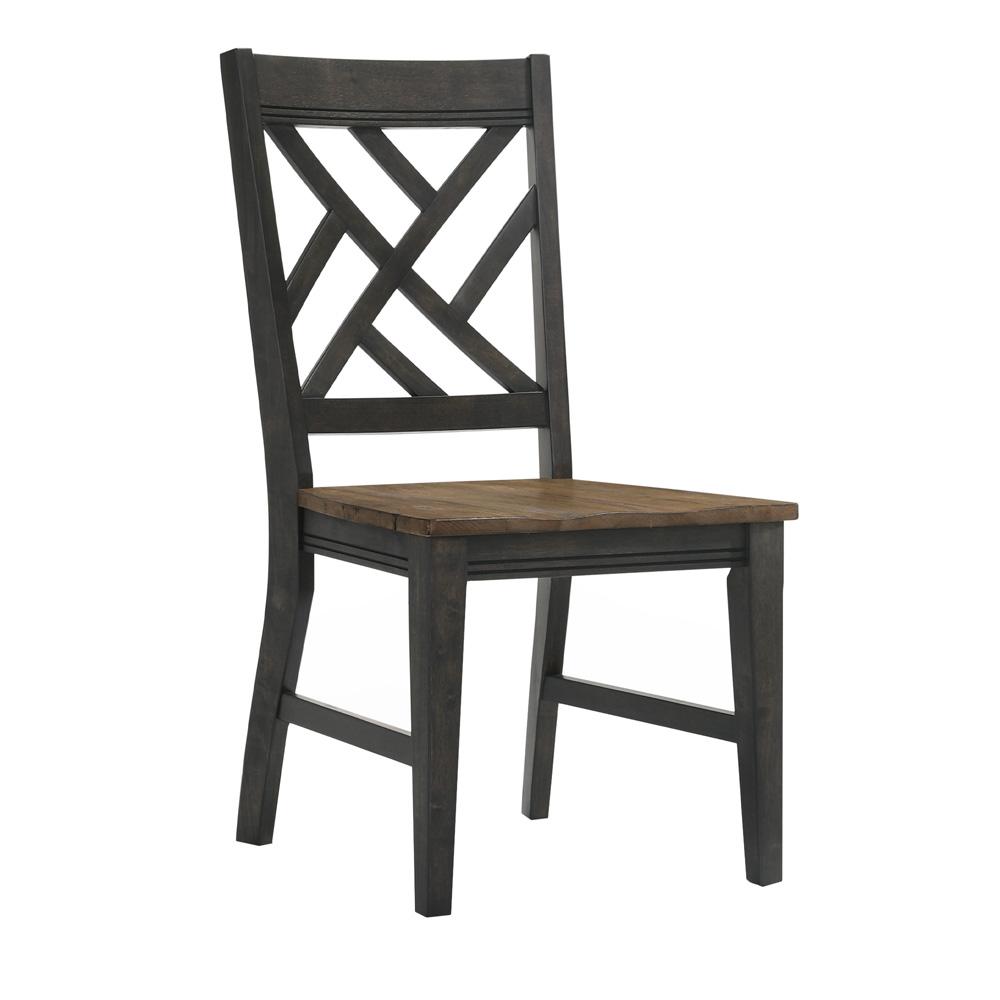 Intercon Furniture - Harper Side Chair, Lattice Back (Set of 2) -HP-CH-385W-BBP-RTA view 1