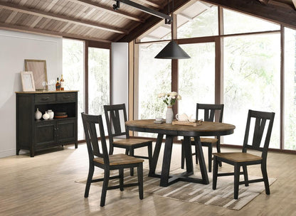 Intercon Furniture - Harper Table, 42x42-60 Round Dining - HP-TA-4260-BBP-C veiw 2