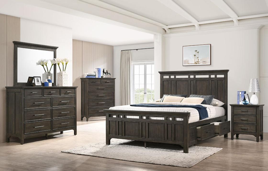 Intercon Furniture - Hawthorne Complete Queen Storage Bed in Burnished Clay Finish view 2