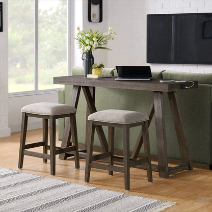 Intercon Furniture - Hearst Sofa Back Table in Reclaimed Chevron - HR-TA-6021-RCV-C view 4
