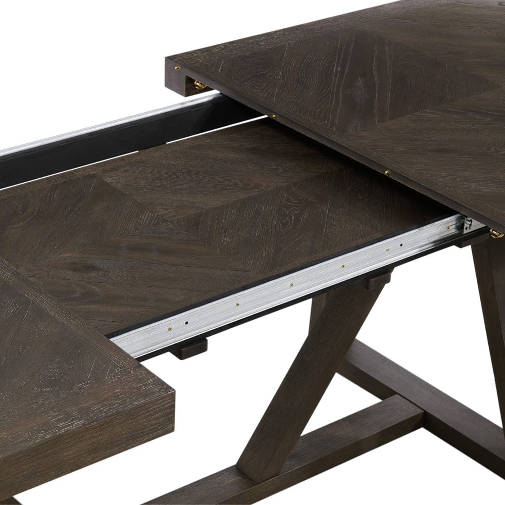 Intercon Furniture - Hearst Trestle Table in Reclaimed Chevron - HR-TA-42101-RCV-C view 3