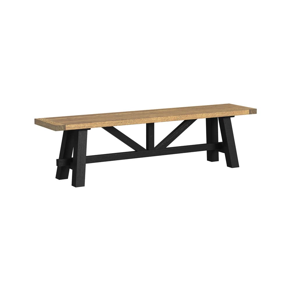 Intercon Furniture - Hendricks Dining Bench in Rustic Wheat And Raven - HD-CH-1568B-RWR-C view 1