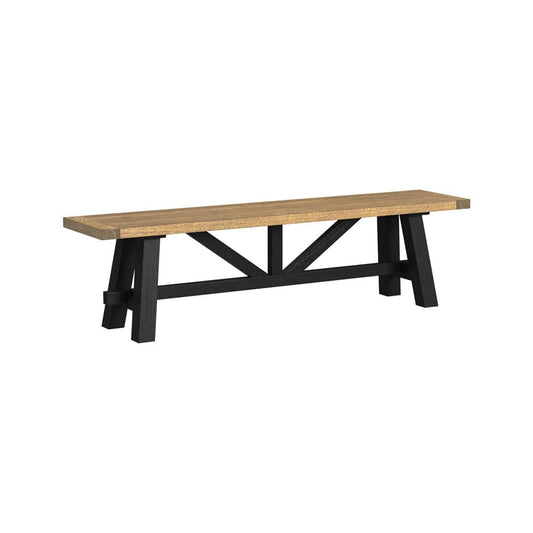Intercon Furniture - Hendricks Dining Bench in Rustic Wheat And Raven - HD-CH-1568B-RWR-C view 1