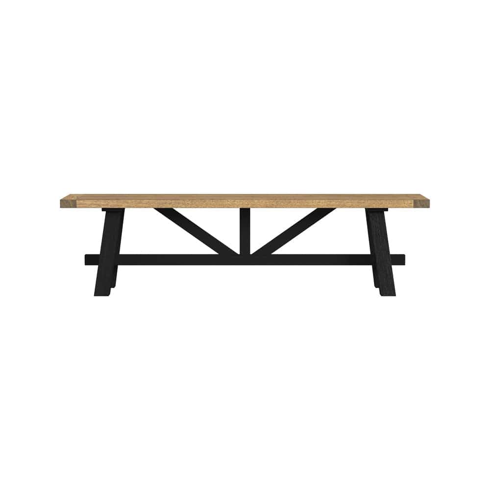 Intercon Furniture - Hendricks Dining Bench in Rustic Wheat And Raven - HD-CH-1568B-RWR-C view 2