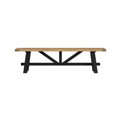Intercon Furniture - Hendricks Dining Bench in Rustic Wheat And Raven - HD-CH-1568B-RWR-C view 2