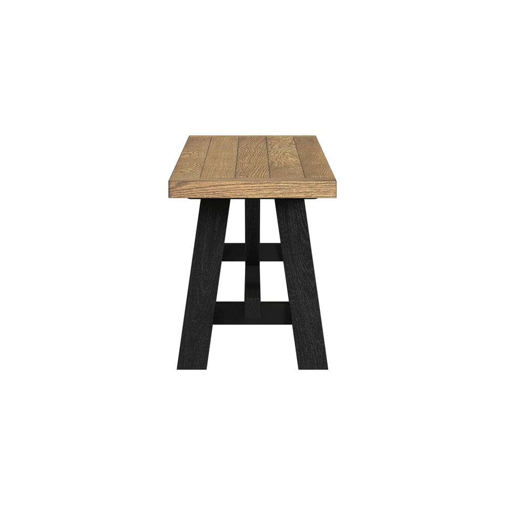 Intercon Furniture - Hendricks Dining Bench in Rustic Wheat And Raven - HD-CH-1568B-RWR-C view 3