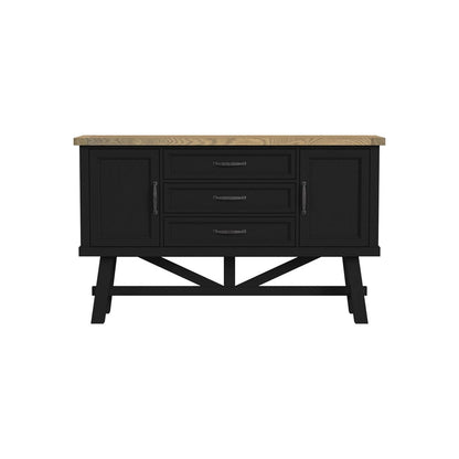 Intercon Furniture - Hendricks Server in Rustic Wheat And Raven - HD-CA-6640-RWR-C view 2