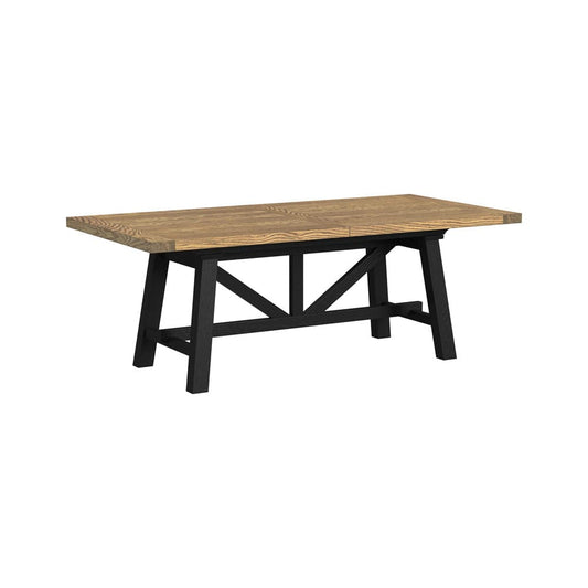 Intercon Furniture - Hendricks Trestle Table  in Rustic Wheat And Raven - HD-TA-40104-RWR-C view 1