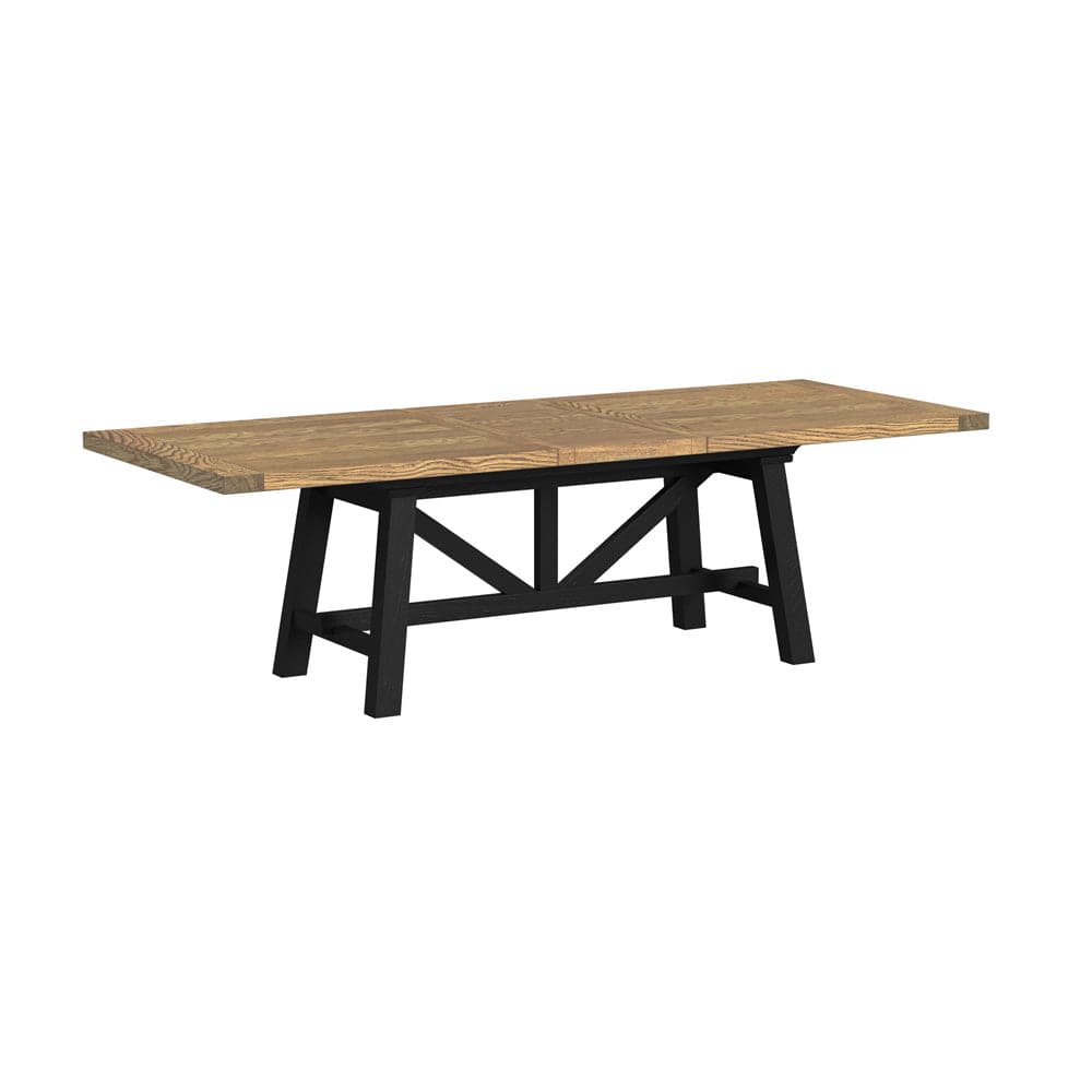 Intercon Furniture - Hendricks Trestle Table  in Rustic Wheat And Raven - HD-TA-40104-RWR-C view 3