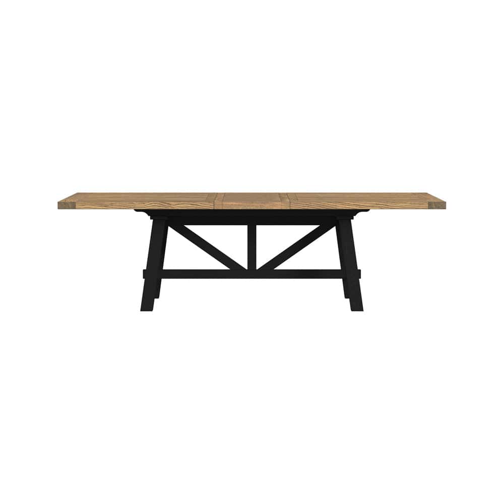 Intercon Furniture - Hendricks Trestle Table  in Rustic Wheat And Raven - HD-TA-40104-RWR-C view 4