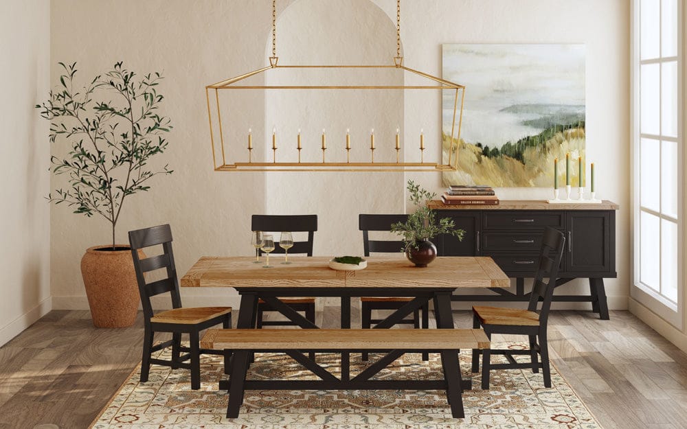 Intercon Furniture - Hendricks Trestle Table  in Rustic Wheat And Raven - HD-TA-40104-RWR-C view 7