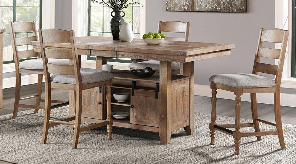 Intercon Furniture - Highland Counter Height Table in Sandwash Finish veiw 2