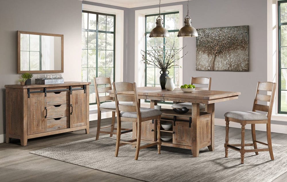 Intercon Furniture - Highland Counter Table in Sandwash - HI-TA-4272G-SWH-C view 8