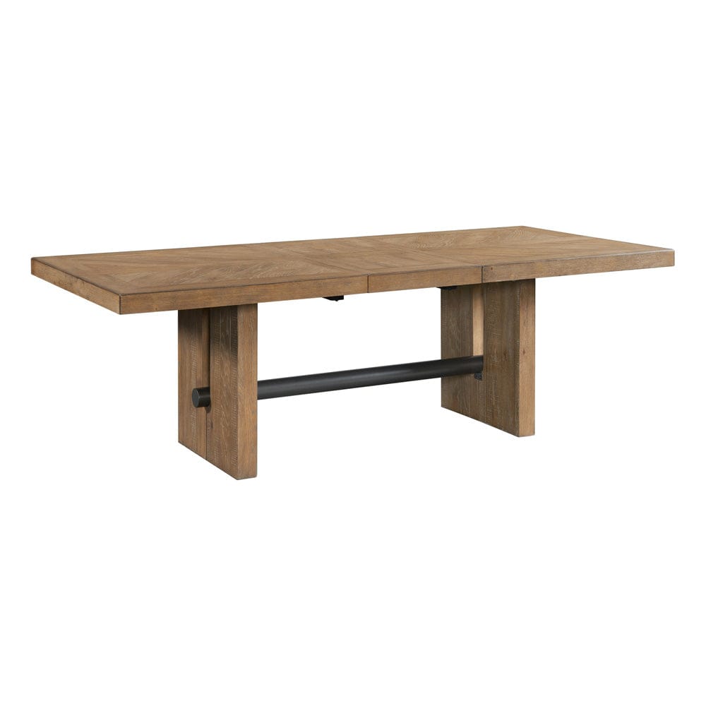 Intercon Furniture - Landmark Trestle Dining Table  in Weathered Oak - LM-TA-4296-WOA-C view 1