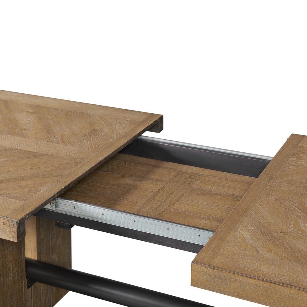 Intercon Furniture - Landmark Trestle Dining Table  in Weathered Oak - LM-TA-4296-WOA-C view 3