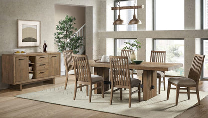 Intercon Furniture - Landmark Trestle Dining Table  in Weathered Oak - LM-TA-4296-WOA-C view 5