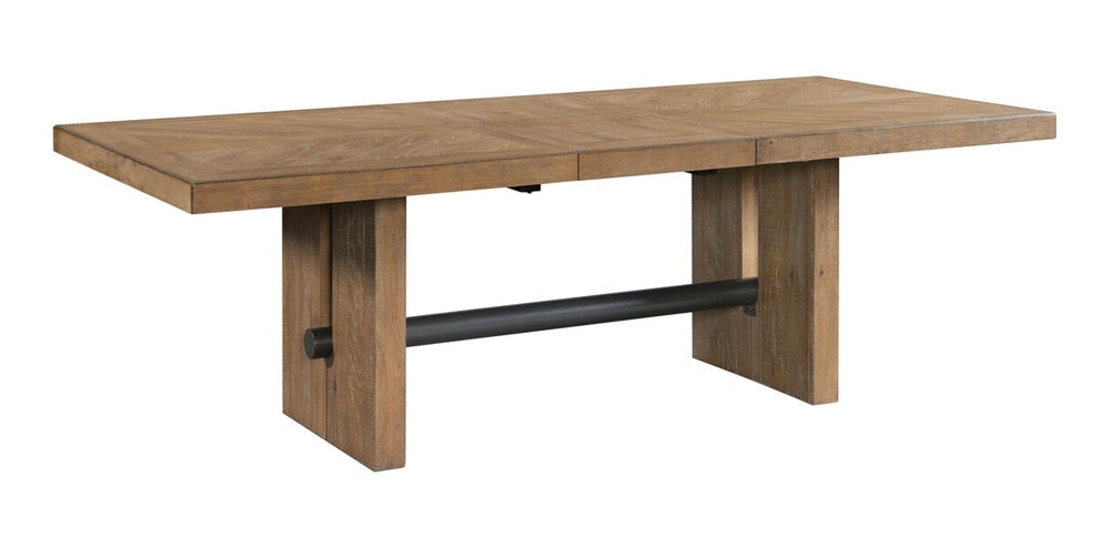 Intercon Furniture - Landmark Trestle Table in Weathered Oak Finish veiw 1