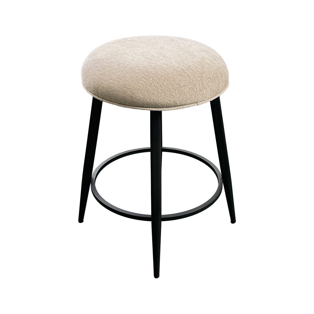 Intercon Furniture - Metal Base Barstool w-Backless Seat - Champagne Fabric in Matte - BS-BS-18C-CHM-C24 view 2