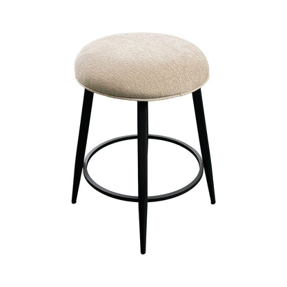 Intercon Furniture - Metal Base Barstool w-Backless Seat - Champagne Fabric in Matte - BS-BS-18C-CHM-C24 view 2