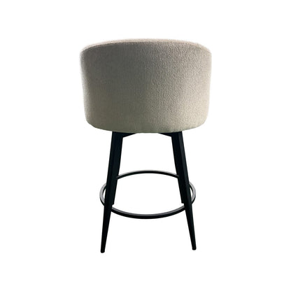 Intercon Furniture - Metal Base Barstool w-Barrel Seat - Champagne Fabric in Matte - BS-BS-130C-CHM-C24 view 4