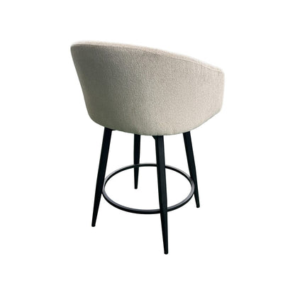 Intercon Furniture - Metal Base Barstool w-Barrel Seat - Champagne Fabric in Matte - BS-BS-130C-CHM-C24 view 5