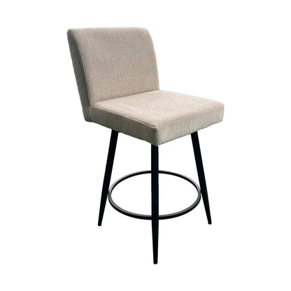 Intercon Furniture - Metal Base Barstool w-Parsons Seat - Champagne Fabric in Matte - BS-BS-110C-CHM-C24 view 1