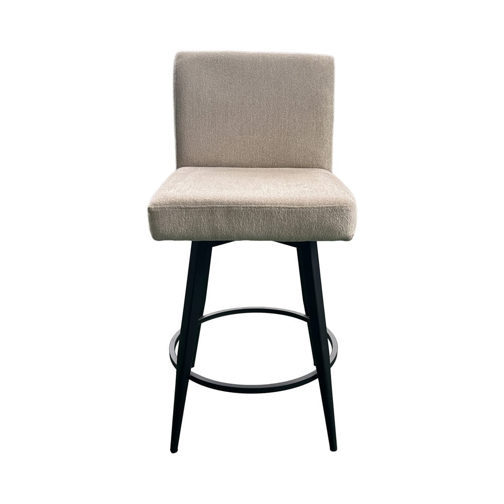 Intercon Furniture - Metal Base Barstool w-Parsons Seat - Champagne Fabric in Matte - BS-BS-110C-CHM-C24 view 3