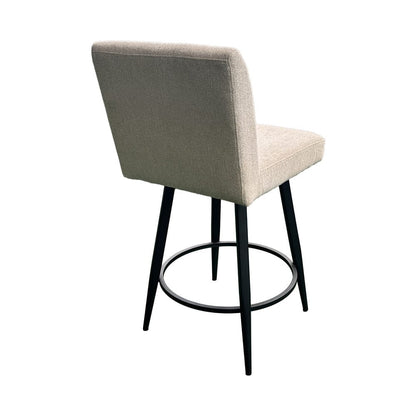 Intercon Furniture - Metal Base Barstool w-Parsons Seat - Champagne Fabric in Matte - BS-BS-110C-CHM-C24 view 4